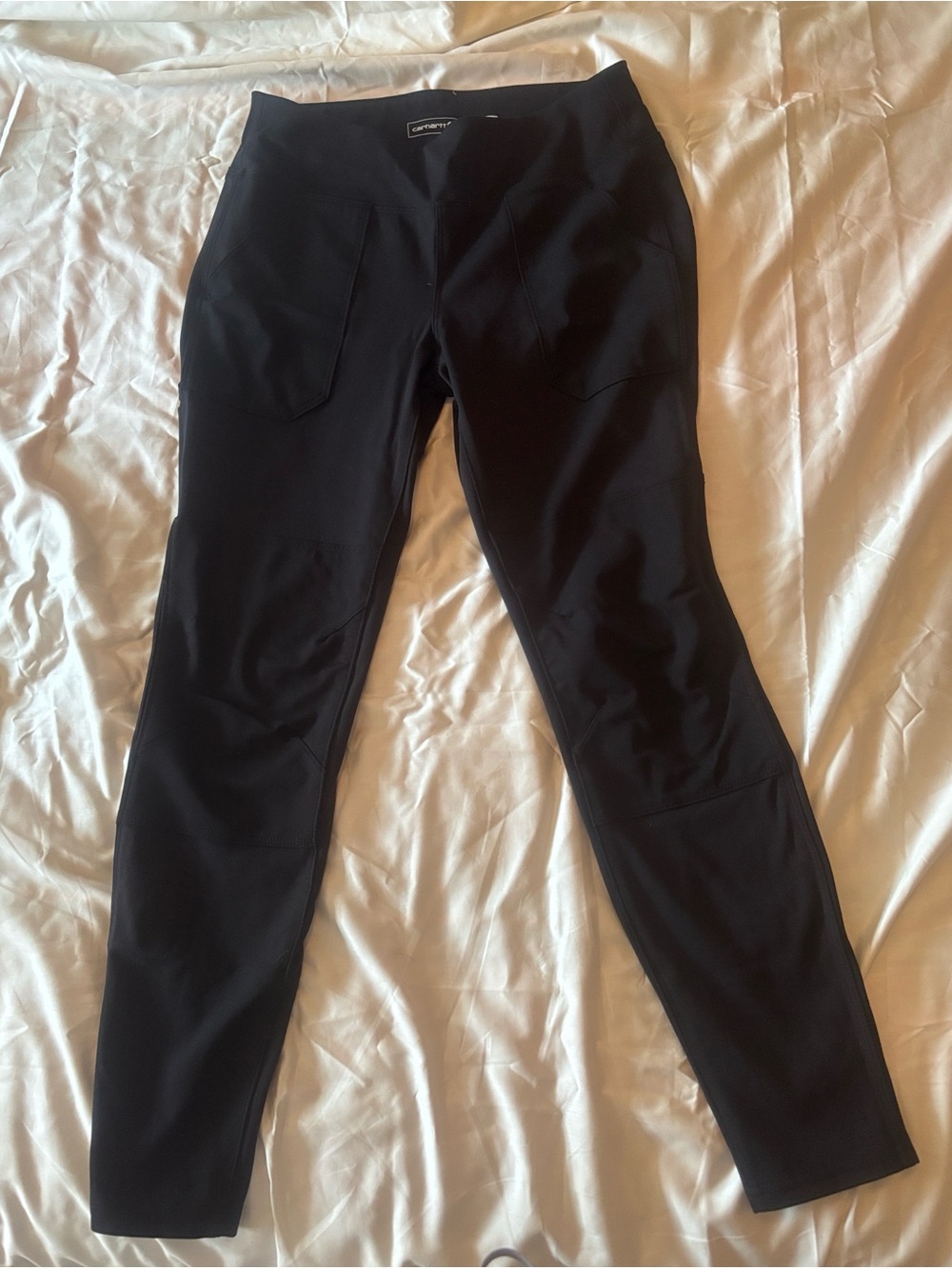 Black Womens Carhartt Stretch Active Leggings - Comfortable Everyday Bottoms